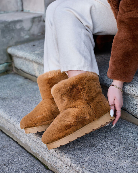 Дамски ботуши за сняг в цвят камила Ottola- Footwear