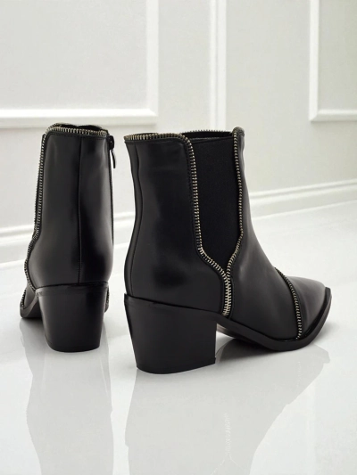 Дамски боти от еко кожа на ток Omen Glade