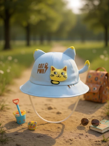 Royalfashion Детска шапка тип бъкет Happy Patches