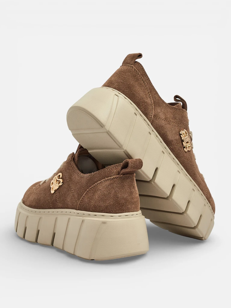 Спортни дамски маратонки от естествена кожа Renos