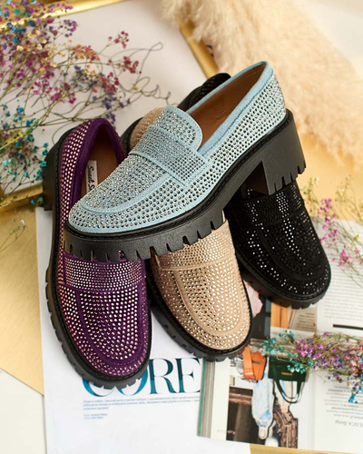 Royalfashion Дамски мокасини с циркони Epolls