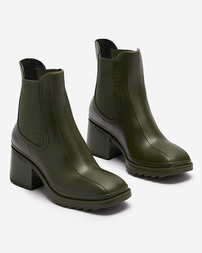 Тъмнозелени дамски ботуши Caldala- Footwear