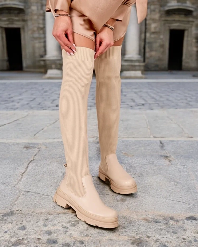 Royalfashion Дамски ботуши Sonelli с приплъзване над коляното