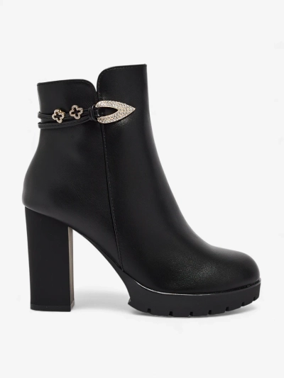 Дамски боти от еко кожа на ток Sylvar