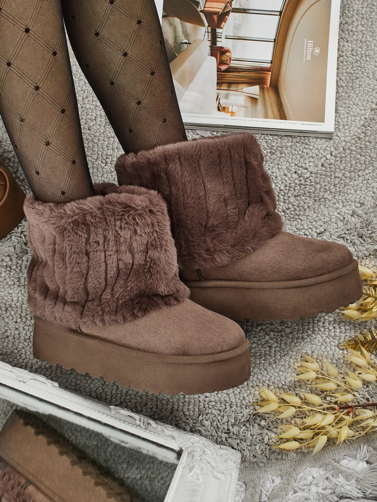 Дамски ботуши тип снегоходки с пухкава подплата Irelle