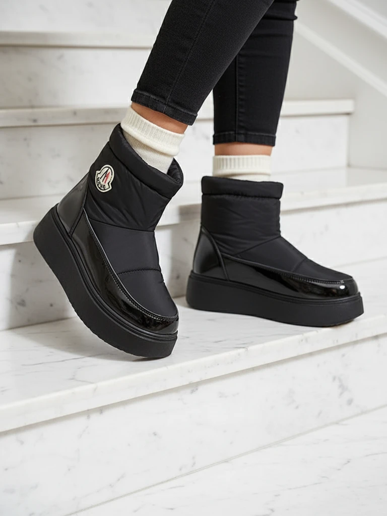 Royalfashion Дамски ботуши за сняг с приплъзване в черен цвят Ademra