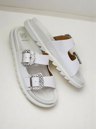 Royalfashion дамски сандали тип слайд с катарами Mrs Aurora