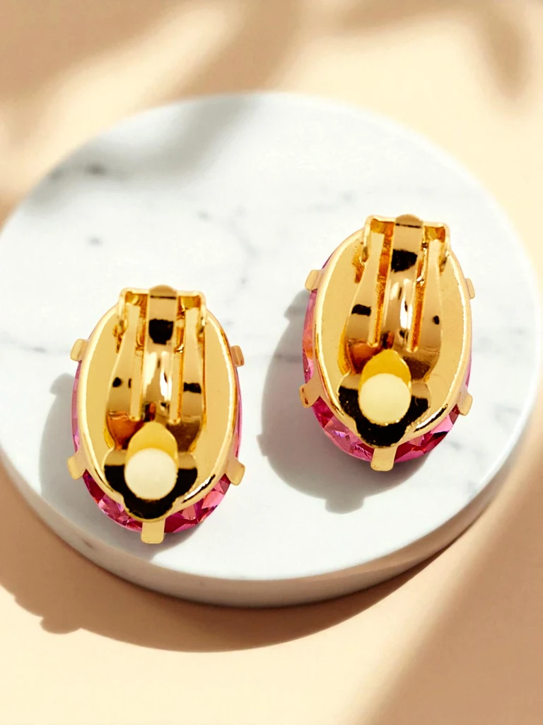 Royalfashion Дамски обеци клипс с кристал