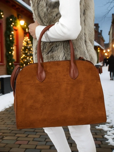 Дамска чанта тип shopper от еко велур Dorelle