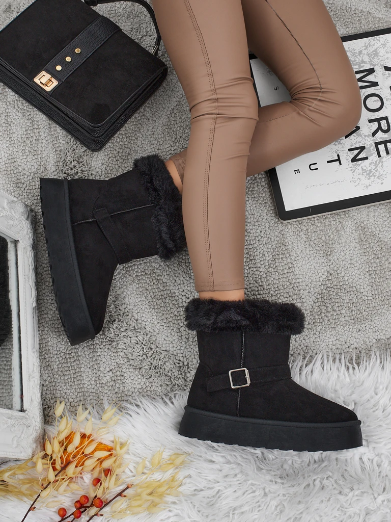 Royalfashion Къси дамски боти тип снегоходки Myrelle