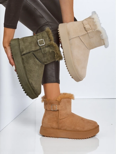 Royalfashion Къси дамски боти тип сноубутс Aurelia Classico