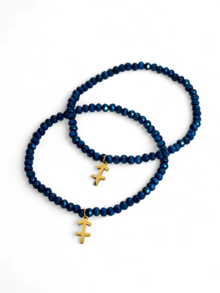 Royalfashion Дамски гривни с висулка котва, комплект от две