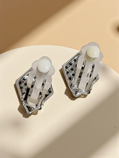 Royalfashion Дамски клипс обеци с цирконии