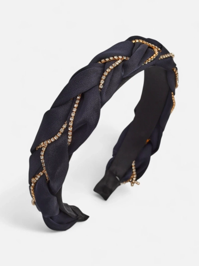 Royalfashion Лента за коса с плитка, украсена с цирконии