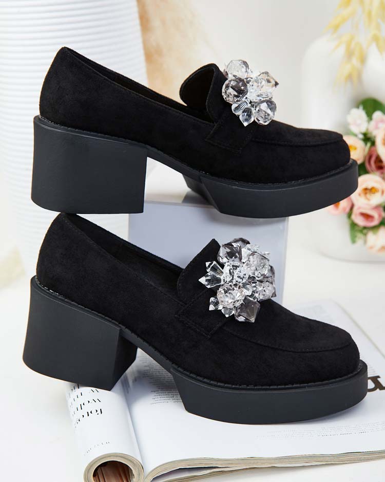 Royalfashion Дамски мокасини Pegorani с висок ток