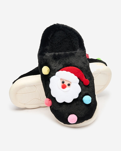 Royalfashion Коледни дамски чехли в черно Fertemse