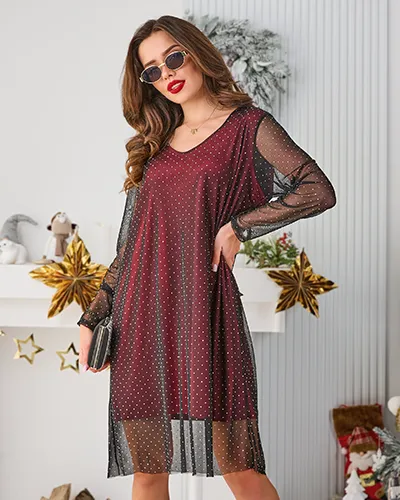 Royalfashion Класическа дамска рокля до коляното