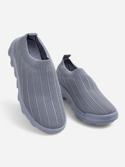 Дамски сникърси гълъбово сиви Silvana - удобни обувки slip-on за града