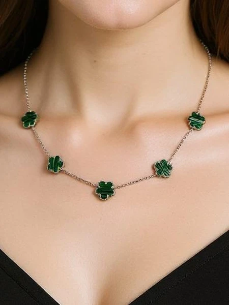 Колие Aurelia Clavis с перламутър в златна рамка