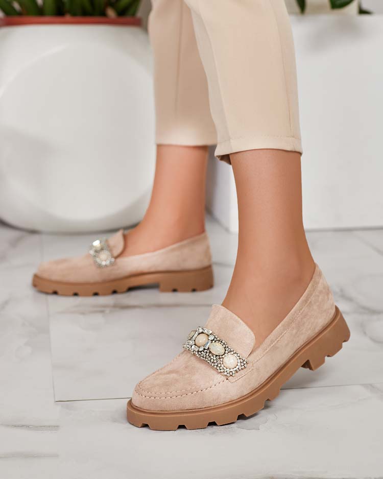 Royalfashion Дамски мокасини с цветни циркони Nel