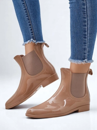 Роялфешън дамски лачени гумирани ботуши Серис