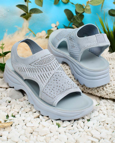 Royalfashion Дамски сандали с горна част и цирконий Alebin