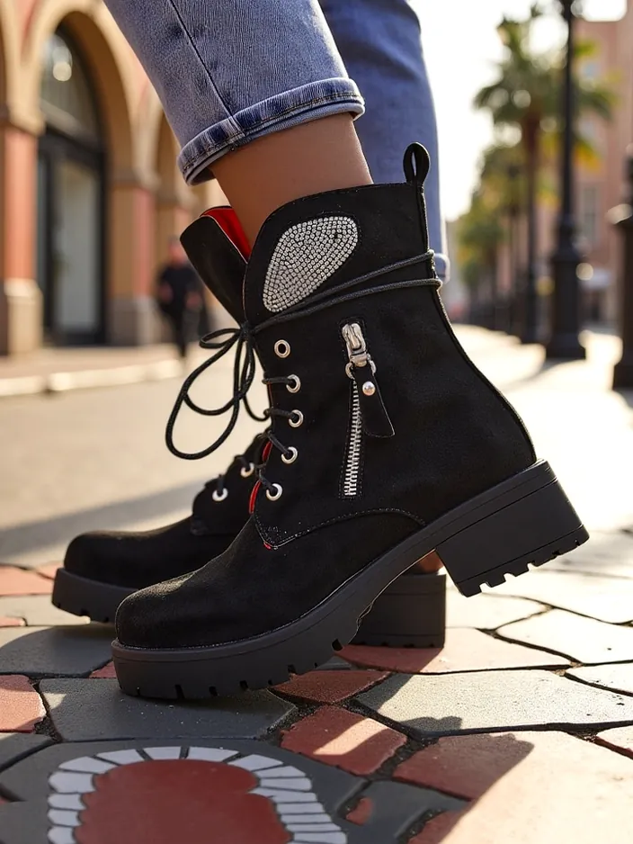 Royalfashion Жени обувки до глезена работнически Volio