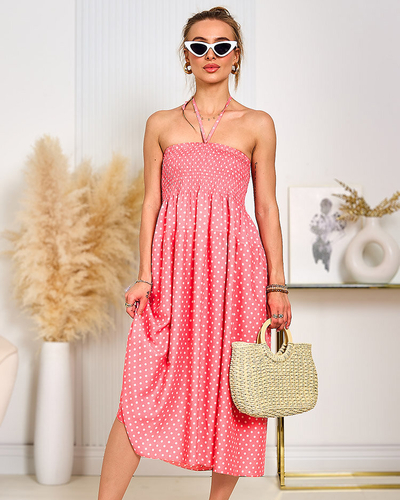 Royalfashion Дамска рокля на точки с дължина до коляното