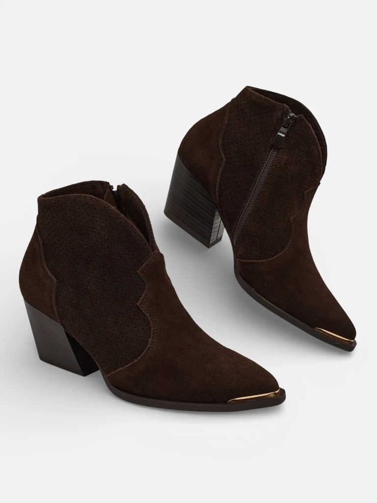 Дамски боти в стил каубойки от естествена кожа Nilof