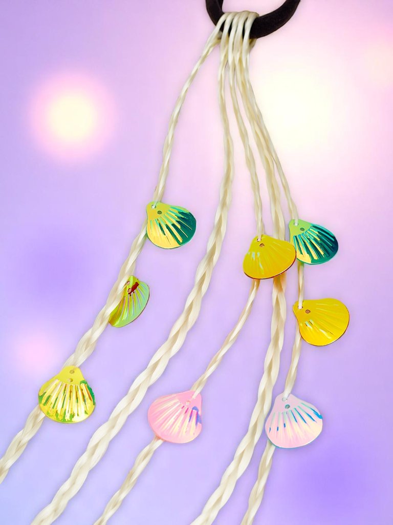 Royalfashion Прикрепващи се плитки на ластик с миди