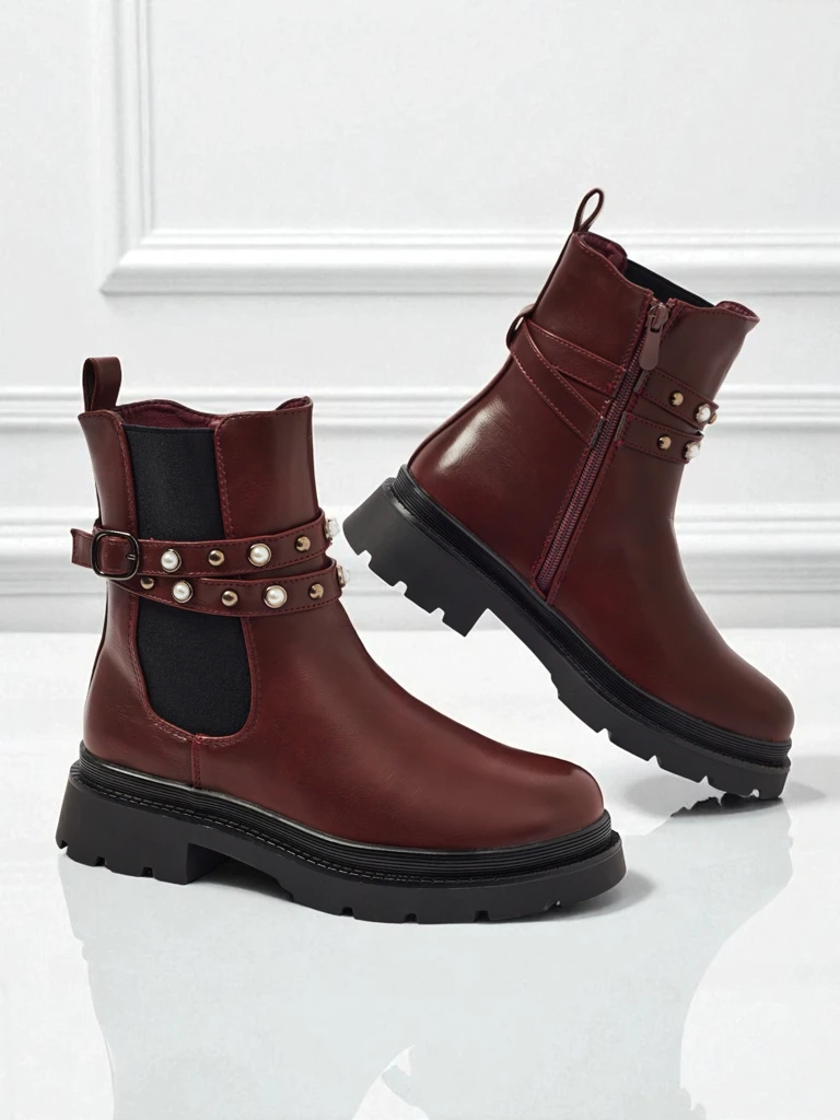 Високи дамски еко кожени боти Pearl Mist