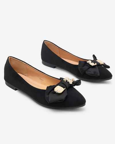 Royalfashion Дамски балерини със заострен връх и панделка Retripo