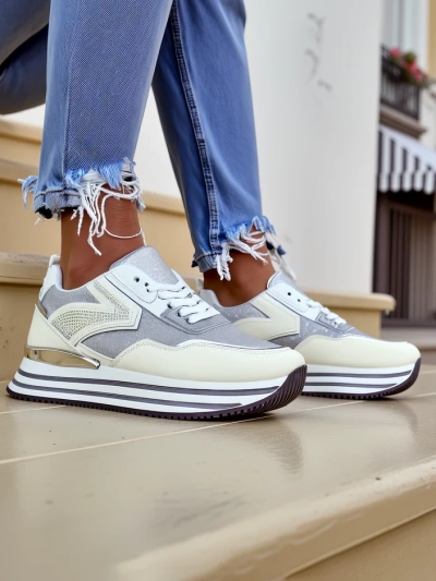 Royalfashion Дамски маратонки с брокат Borovis