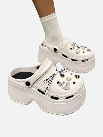 Royalfashion Жени гумени сандали с декорации Dellos