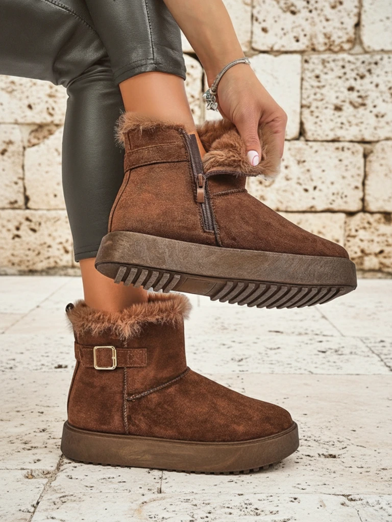 Royalfashion Къси дамски боти тип снегоходки Winter Crest