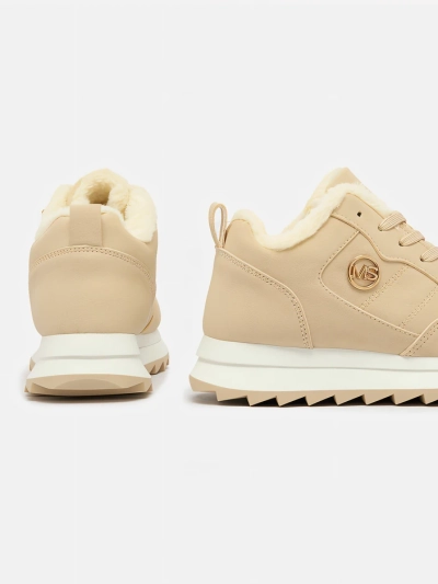 Royalfashion Бежови дамски спортни обувки с топла подплата Lahho