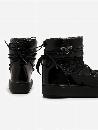 Royalfashion Дамски ботуши a'la snow boots в черно Vevnose