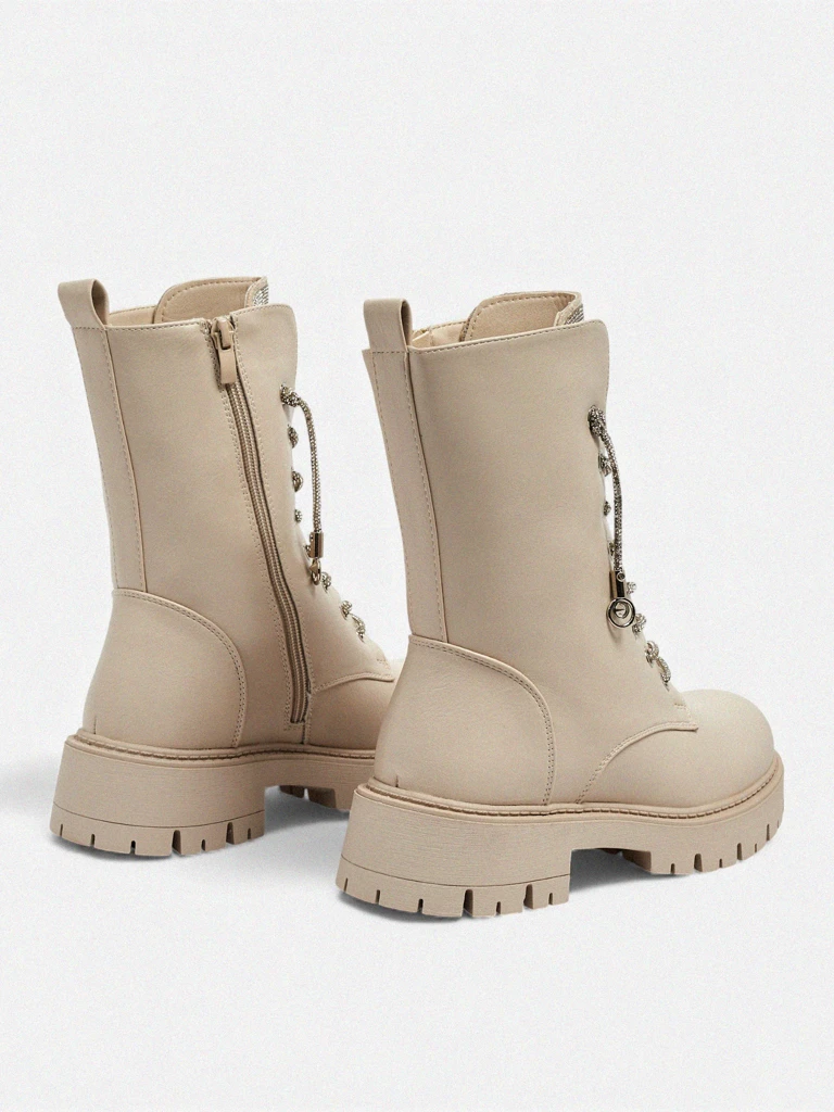 Дамски еко кожени боти с връзки Farly