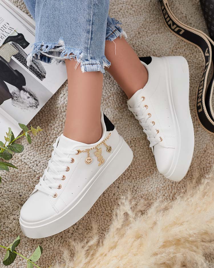 Royalfashion Дамски спортни маратонки с украса от гонеми