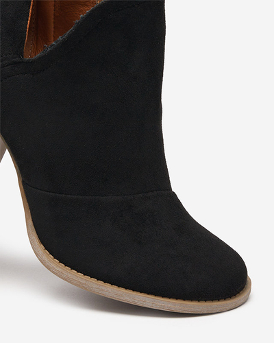 Черни дамски боти с изрези Encura - Обувки