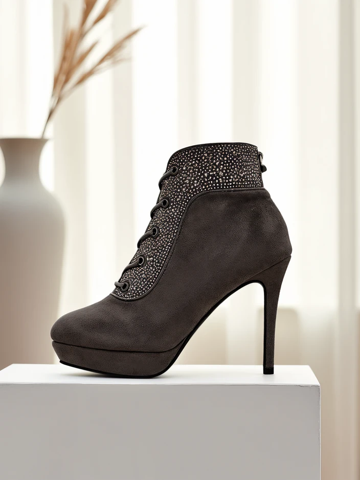 Обувки до глезена за жени Royalfashion с камъни Efelolo