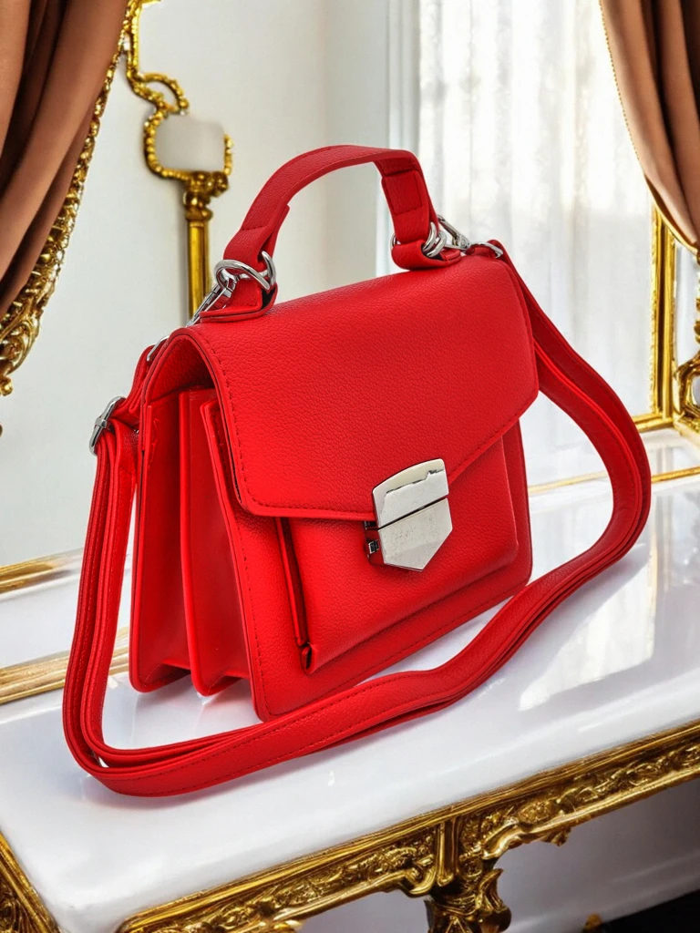 Royalfashion Дамска чантичка тип плик с дръжка Amalthea Avorio