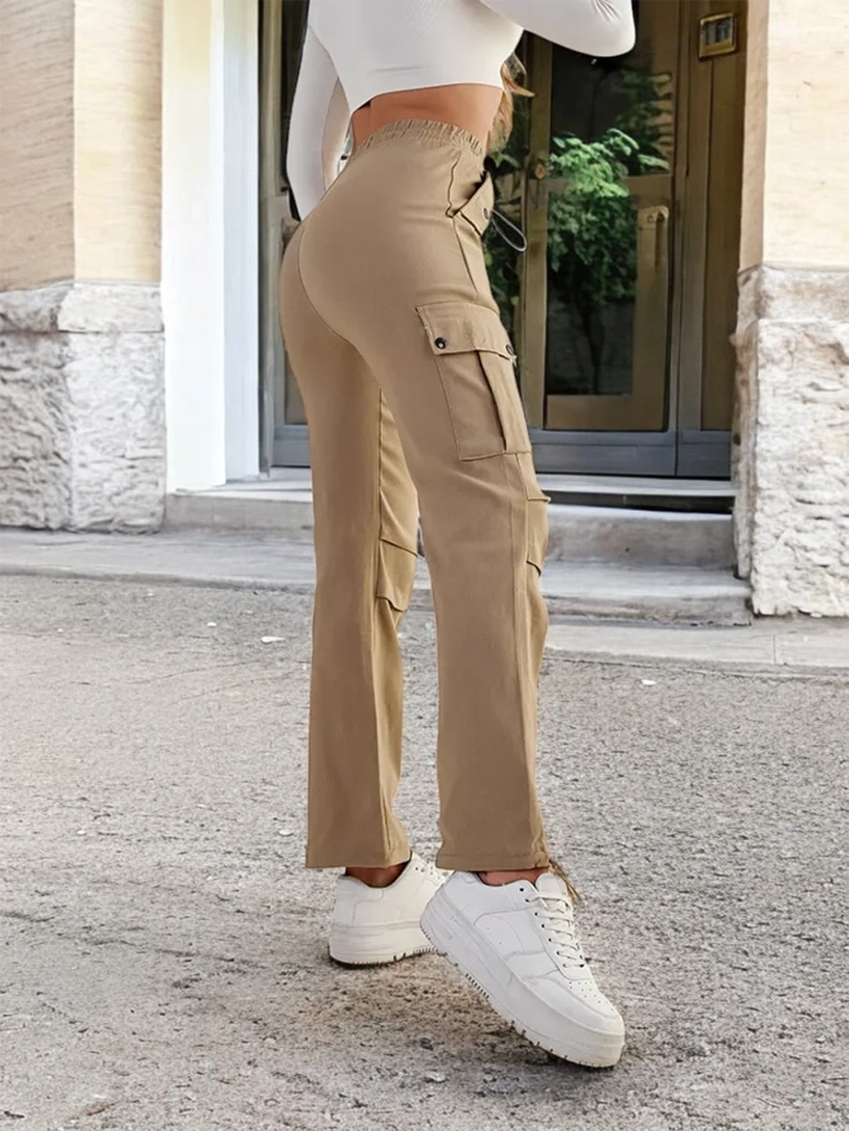 Royalfashion Дамски бойни панталони от плат