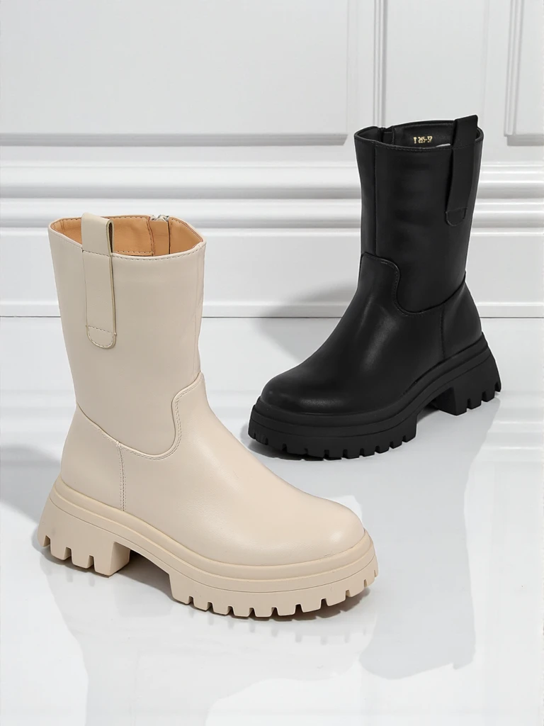 Дамски високи боти от еко кожа Scarlet Mist