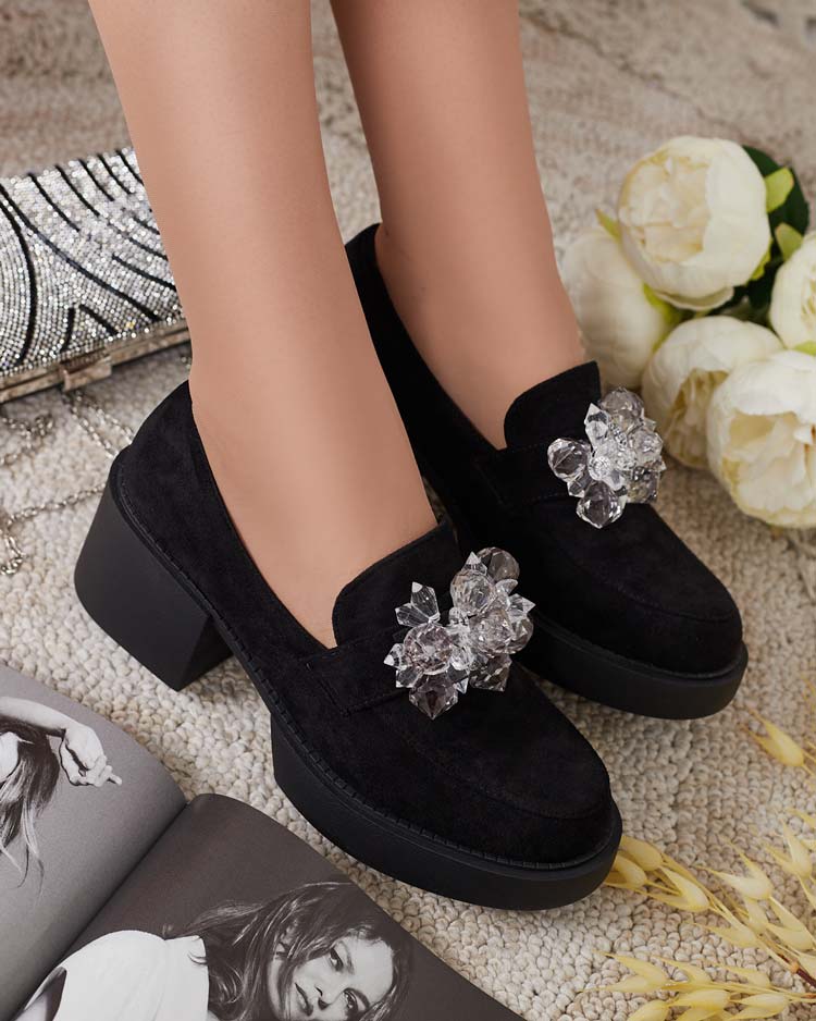 Royalfashion Дамски мокасини Pegorani с висок ток