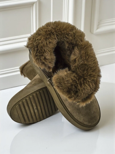 Royalfashion Къси дамски боти тип сноубутс Aurelia Classico