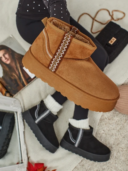 Къси дамски боти а'ла снегоходки Pravel