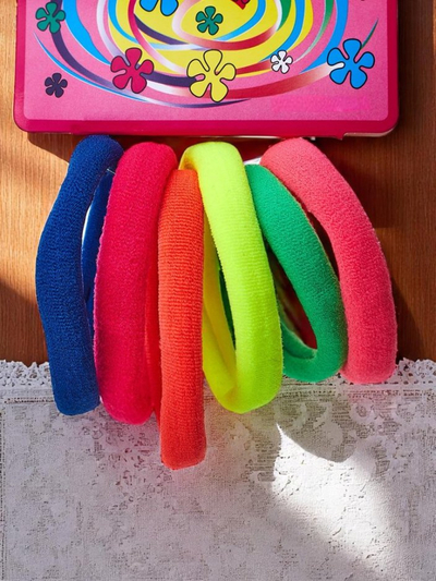 Royalfashion Комплект от 6 цветни ластика за коса Colora