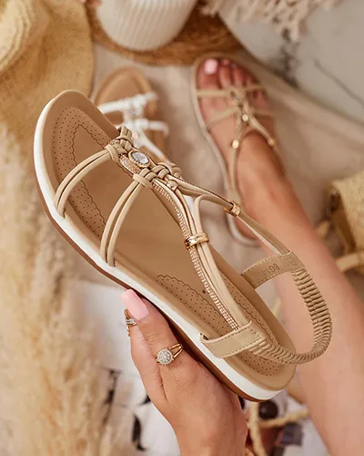 Royalfashion Дамски сандали с цирконий Solin