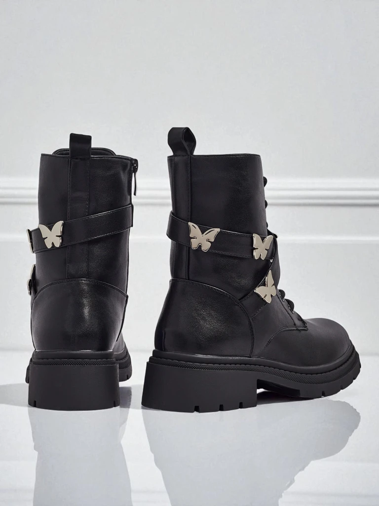 Дамски боти workeri с декорации Motill